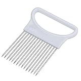 anshintoトマトオニオン野菜スライサCutting Aidホルダーガイドスライスカッター安全フォークキッチンツール one size ブルー