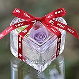 アートフォーシーズン ハート”光るバラ”ホタル 四つ葉のクローバー入り プリザーブドフラワー (パープル)