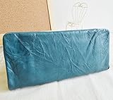牛革 長財布 ラウンドファスナー ブルー ウォレット アイロン加工 本革 Wallet No88532 メンズ財布 レディース財布 サイフ