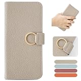 MAGICASE For moto G66j 5G / G66y 5G ケース 手帳型 おしゃれ リング付き Motorola moto G66j 5G ケース 手帳型 かわいい 女性 moto G66y 5G ケース シンプル 美しい 財布型 エレガント 人気 ストラップホール付き マグネット式 カード収納 スタンド機能 高級PU 肌感レザー レディース 手作 レトロ（アプリコット）