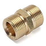 ILS - M22 Brass Pressure Washer Adapter Male to Male Hose Coulper Fitting for Kacher