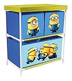 P: OS 25704?Toy Shelf with 3?Shelves, Minions, 53?x 30?x 60?cm by P:OS