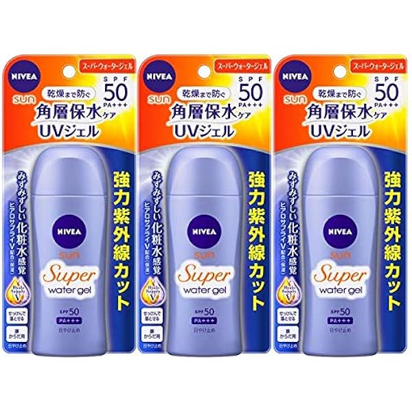 Amazon Co Jp 3個セット ニベアサン スーパーウォータージェル Spf50 80g ビューティー