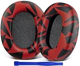 SOULWIT イヤーパッド イヤークッション for Sony WH-1000XM5 (WH1000XM5) ワイヤレスノイズキャンセリングヘッドホン 用 交換パッド 高密度フォーム プロテインレザー ヘッドパッド (レッドストーム)