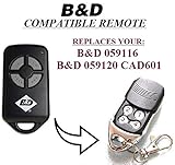 B & D 059116 / B & D 059120 CAD 601互換リモートコントロール交換用送信機、433.92 MHzローリングコード