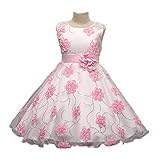 Candykidsガールズ ワンピース キッズドレス フラワードレス ノースリーブドレス　刺繍 結婚式 発表会 演奏会など　女の子ドレス・キッズ ドレス　花嫁介添人ドレス　ピアノ発表会 子どもドレス 