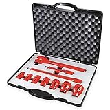 KNIPEX 98 99 11 S6 10 Piece 1,000V Insulated Socket Set 1/2 Metric Drive [並行輸入品]
