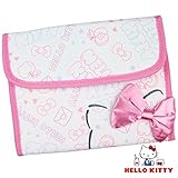 【ハローキティ母子手帳ケース + サンリオグッズ】大きくて かわいい ピンクリボン ポケット いっぱい 診察券や保険証など 多く収納 持ち運び 便利 ファスナー バッグインバッグ ミニポーチにも (じ