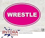 JINTORA ステッカー/カーステッカー - WRESTLE EURO OVAL - WWE WWF UFC - 139mm x86mm - JDM/Die cut - 車/ウィンドウ/ラップトップ