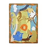 Joy Carpets Kid Essentials Infants & Toddlers Jungle Babies Rug Multicolored 7'8 x 10'9 [並行輸入品]