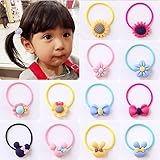 【Nelson- JP 】★新品登場★ヘアゴム12点セット 七五三に ヘアポニー 子供 かわいい きらきら ラインストーン かわいい おしゃれ ヘアアクセサリー 髪留め ゴム シンプル 人気 (12個