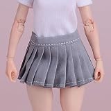 1/12 戦闘服、カーゴパンツ、 1/12スケール 1/12スケールフィギュア用服です。1/12 フィギュア 機娘 機甲少女 美少女 可動 アクション フィギュア用 兵士 プリーツJKスカート、可愛いスカート、 (ヘッド、素体は含まりません) 灰色