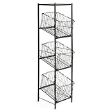 エア・リゾーム ランドリーバスケット スリム 3段 おしゃれ ランドリー収納 棚付きランドリーバスケット ALCO（アルコ） 3段タイプ ブラウン×ブラック