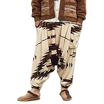 【L】ネイタルデザイン カーキ サルエルパンツ ボア 毛布 キャンプ L】ネイタルデザイン カーキ サルエルパンツ ボア 毛布 キャンプ