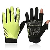 Morethan サイクリンググローブ サイクルグローブ スマホー対応 イージータッチ GVP-003、イエロー、M