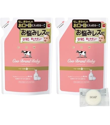 Amazon.co.jp: カウブランド ベビー 全身泡ソープ 400mL＋詰替用