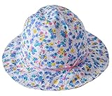 (ビグッド)Bigood 可愛い ベビー帽子 サファリハット 女の子 女児 キッズサンバイザー 花柄 コットンキャップ アウトドア カジュアル 日焼け止め 子供用（52cm）