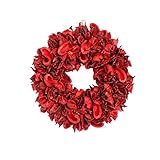 彩か SAIKA 【クリスマス】 リース 赤 レッド デコレーション 飾り Cone shell Wreath S (Red) CXO-145Sr