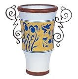 アンティーク風　陶器製の花器【08133】