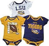 LSU Tigersベビー/幼児" 3点Spread " 3 Piece Creeper Set パープル
