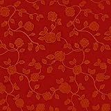 Peel & Stick Backsplash High Glossy Rose Pattern Red Wine Gold Pearl Contact Paper Self-Adhesive Wal