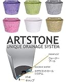 LAND PLANTS 【ガーデン雑貨】 アートストーン ウォールハンギング 壁掛け ( ピンク１個）