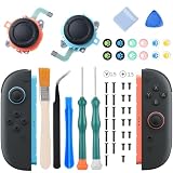 XinWeiDa【最新改良】 ジョイコン2 修理 Joy-Con 2 修理キット 【作業動画付き】スイッチ2交換用パーツ 簡単に交換可能 Switch 2 スティック2個入 予備ネジ付属【初心者でも簡単修理】