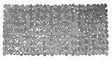 JustNile 14 " x 28 " Pebblesノンスリップ浴槽安全マット グレー BTHMAT043