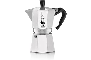 Bialetti - Moka Express Stovetop Espresso Maker, 3 Cups (130 ml) Capacity – Makes Real Italian Coffee – Iconic Moka Pot with Patented Safety Valve, Ergonomic Handle, Aluminium, Silver