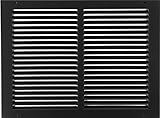 12 " x 12スチールReturnエアフィルタグリルfor 1 "フィルタ – Removable Face /ドア – HVACダクトカバー – フラットStamped面 – ブラック