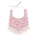 oenbopo バンキンス 100％棉 柔らかい肌触り 可愛い 豊富な図案 調節可能 防水　汚れにくい タッセル式 スーパービブ (パイナップル)