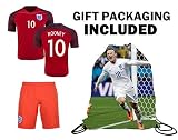 ファンKitbag Rooney # 10 England Youth Home / Away Soccer Jersey & ShortsキッズプレミアムギフトKitbag ✮ボーナスRooney 