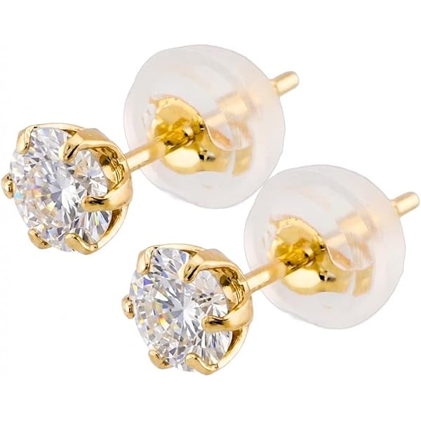 Amazon | 天然ダイヤピアス 計0.2ct(0.1ct×2)フクリン 推定Iカラー