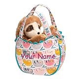 Personalized DC - Teal andピンクナマケモノSassy KidzファッションペットSak Stuffed Animal Toy Withバッグ