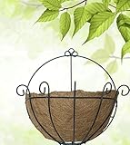Excellent.advanced? ウォールバスケットプランターココナッツアイアンアートフラワーポットの壁の装飾の花のプランター屋外プラントバスケットハンギング