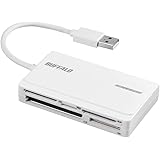 バッファロー BUFFALO USB2.0 マルチカードリーダー UHS-I対応ケーブル収納モデル ホワイト BSCR508U2WH