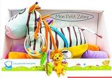 Bawi Toys – My Little Zebra MA 'sh ( Tinyバージョン、洗濯可能動物人形to encourage Sense開発、4 in 1 ( Rattle、Little D