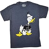 Disney Classic Donald Duck Bring It T-shirt (Extra Large Heather Navy) [並行輸入品]