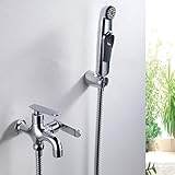 清潔 便利 ハンディおしり洗浄器 ウォシュレット水栓 壁付バスルーム・トイレ用蛇口（クロームメッキき）FXQ-023