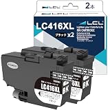 LCL LC416XL LC416XLBK 互換インクカートリッジ 顔料 Brother用 ブラザー用 LC416 大容量 2本セット 対応機種：DCP-J4140N DCP-J4143N MFC-J4443N MFC-J4543N MFC-J4440N MFC-J4540N MFC-J4940DN