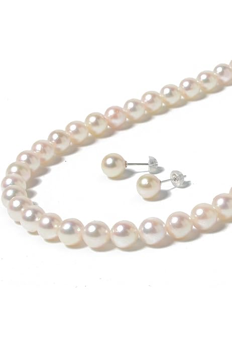 Amazon | [One thread] (ワンスレッド) 真珠 ネックレス イヤリング 2  