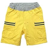 《春夏対応》 nico hrat(ニコフラート) 製品洗い加工済み 42/2天竺ボーダーハーフパンツ 130cm /YE NO.B-271002