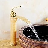 完全な銅ヨーロッパのアンティークの蛇口温水と冷水機能金の高さ