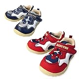 ベビー シューズ スニーカー 靴 女の子 男の子 HANG TEN ハンテン ベルクロ 配色切替 メッシュ 女児 男児 ベビー (2.ネイビー/13cm)