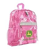 John Deere Big Girls Trademark Backpack, Pink Camo, One Size [並行輸入品]