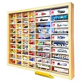 キュートジャパン アクリルスライド障子 ミニカーケース トミカ４０台・ロングトミカ２０台 収納 トミックス トミカコレクション ディスプレイ 日本製 (無塗装)