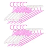 lumière dana ベビー服 ハンガー 10本セット 子ども服 伸縮式で大人も使える 親子 滑り止め 型崩れしにくい (ピンク)