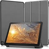 対応 2022年発売 fire HD 8 第12世代 用のケース タブレット ケース 新型 対応 fire HD 8 / Fire HD 8 Plus 用のカバー スタンド機能付き 保護ケース 三つ折 マグレット開閉式 薄型 超軽量 全面保護型 Fire HD 8 2020 発売 第11世代 用のスマートケース PCduoduo (グレー)