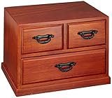 山善(YAMAZEN) 卓上ミニチェスト(2段3杯) (幅26 奥行18) MIC-30B(BR)