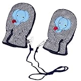 アスナロ（グローブ） ミトン 男の子 ベビー スノー手袋 アニマル 裏フリース3-4才 ネイビ－